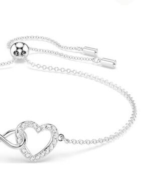 Swarovski
Hyperbola bracelet
Infinity and heart, White, Rhodium plated